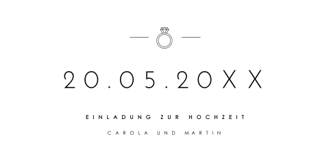 Hochzeitseinladung mit einem Hochzeitsring