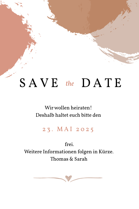Save the Date Karte mit farbigen Flächen: "Colourful"