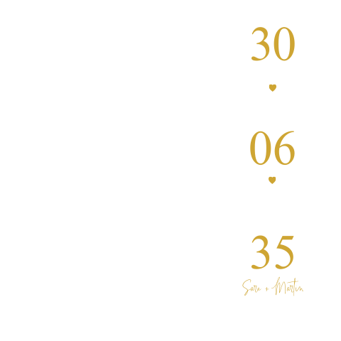 Save the Date Hochzeitskarte mit großem Hochzeitsdatum: "Our Day"