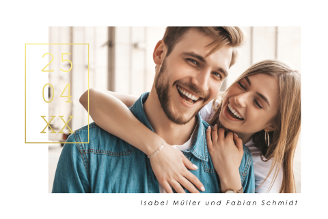 Hochzeitseinladung mit Ihrem Foto als Eyecatcher
