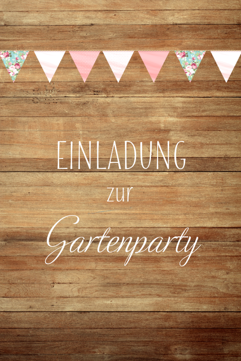 Rustikale Partyeinladung