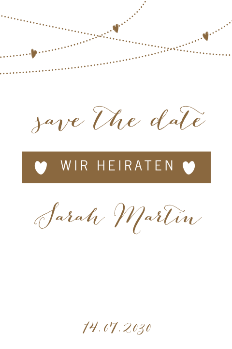 Save the Date Karte für eine Landhochzeit: "Rustic Love"