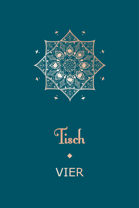 Tischkarte - Glanzvolle Hochzeit