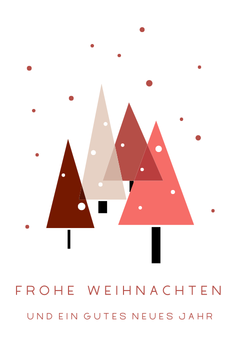 Winterwald in rot