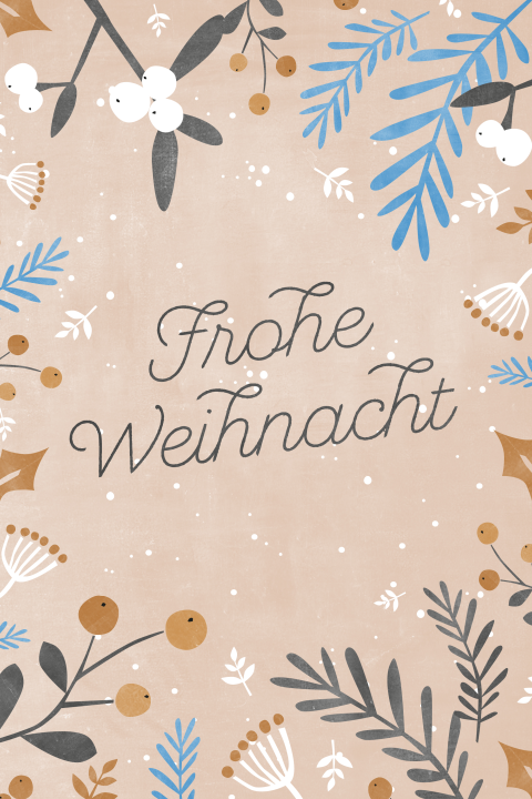 Florale Weihnacht rosa