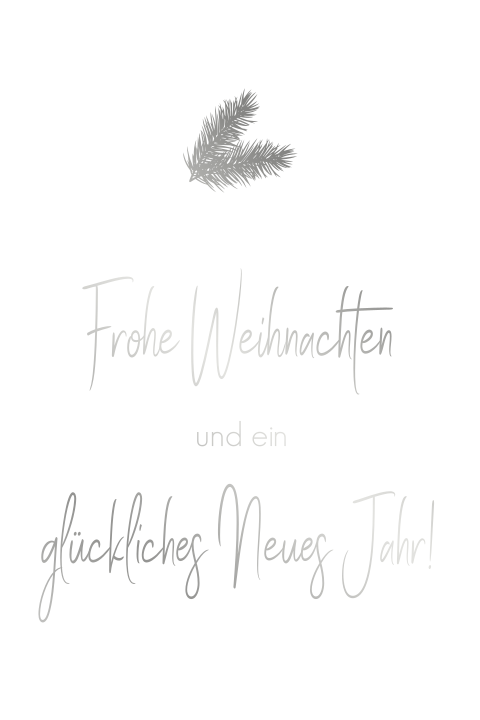 Frohe Festtage mit Tannenzweig