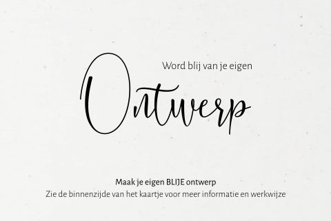 Blanco dubbele kaart op duurzaam papier formaat liggend met vouw boven