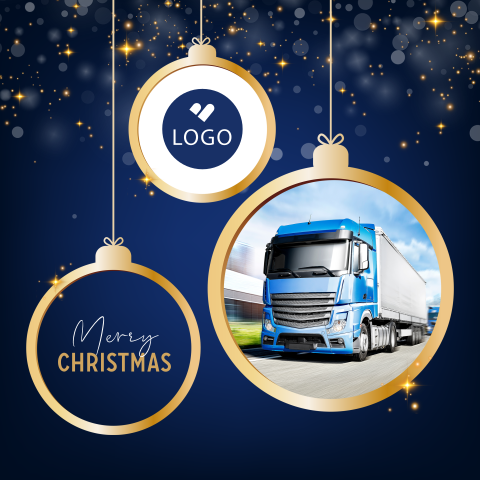 Zakelijke kerstkaart voor internationale transport