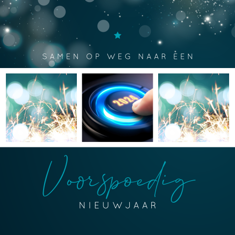 Zakelijke kerstkaart transport en logistiek met foto's