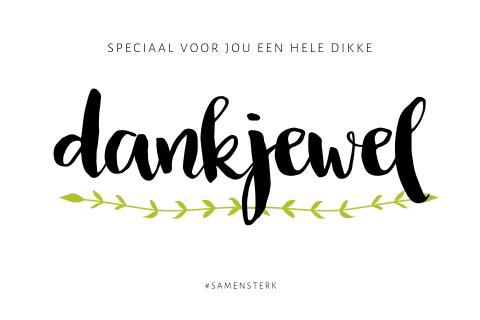 Zakelijke bedankkaart met een groot dankjewel