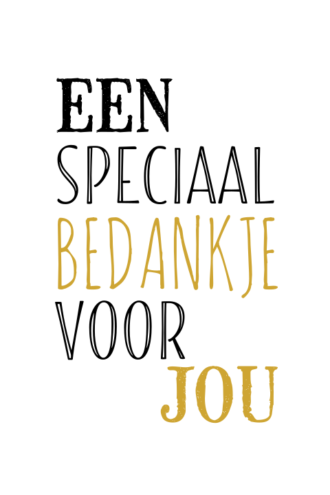 Speciaal bedankje voor jou zakelijke bedankkaart