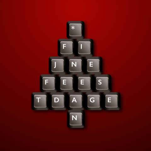 Toetsenbord kerstkaart zakelijk