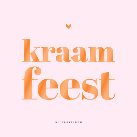 Kraamfeest uitnodiging minikaartjes met hoogglans