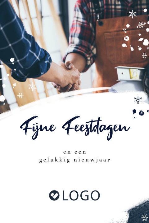 Zakelijke kerstkaart bouw handdruk