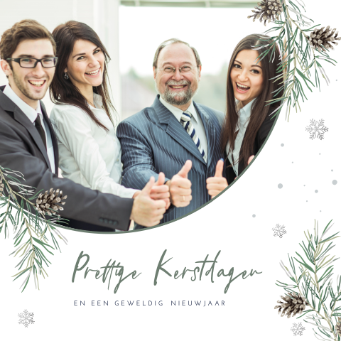 Mooie traditionele kerstkaart met eigen foto