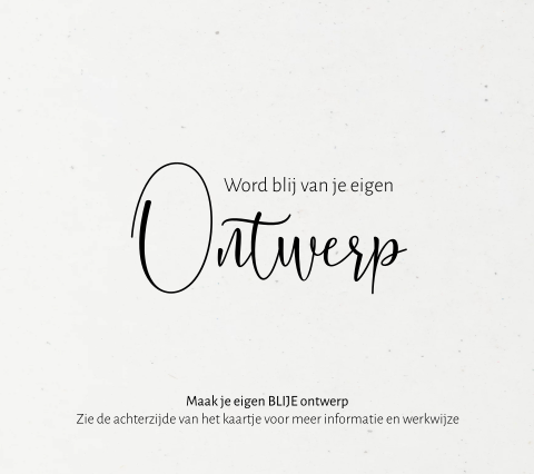 Blanco enkele kaart op duurzaam papier formaat Belgisch vierkant