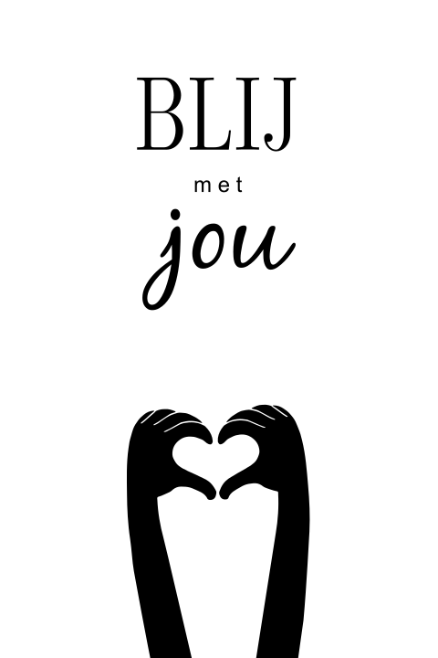 Zakelijke kaart compliment "Blij met jou"