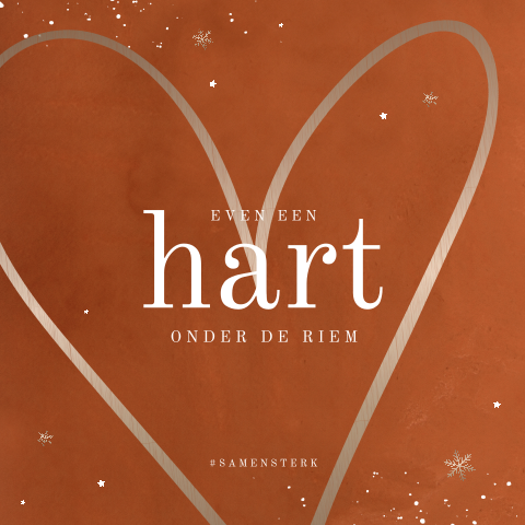 Hart onder de riem zakelijke kerstkaart