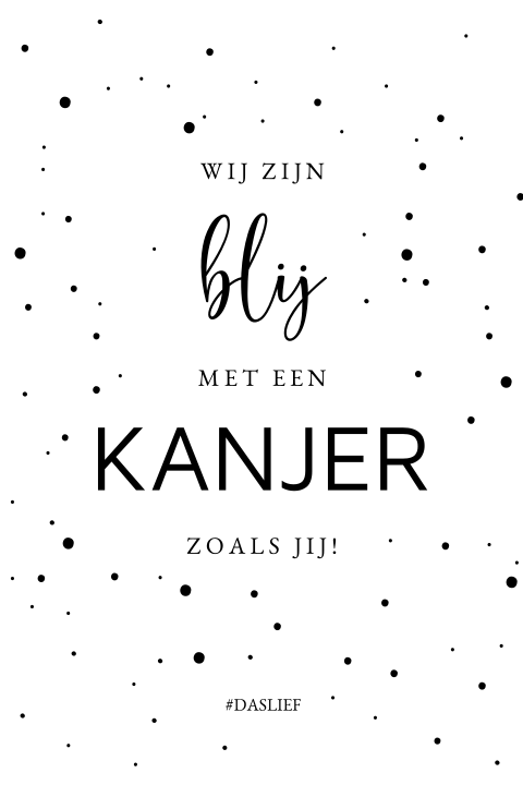 Zakelijke compliment kaart in zwart-wit met stipjes