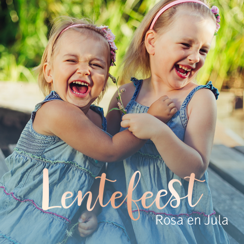 Lentefeest uitnodiging met foto en foliedruk
