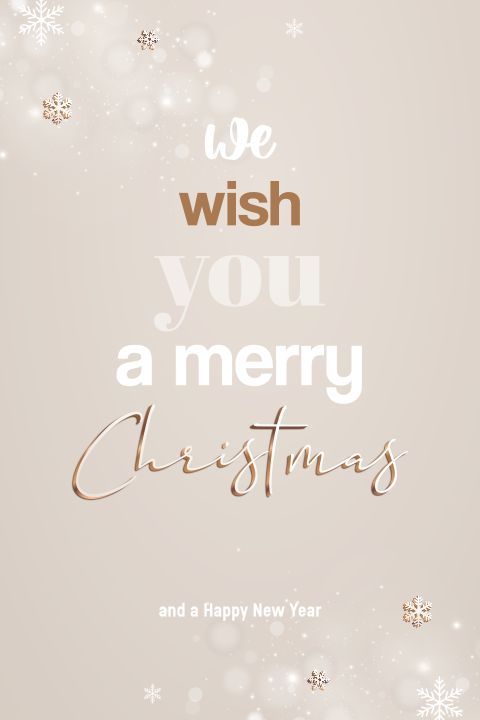 Feestelijke typografische zakelijke kerstkaart Merry Christmas