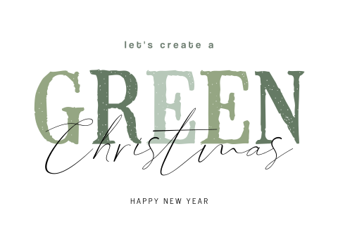 Kerstkaart zakelijk Green Christmas