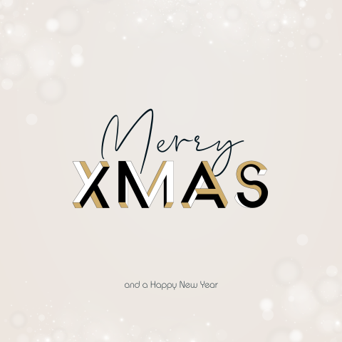 Merry Xmas zakelijke kerstkaart met sparkle