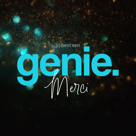 Hippe zakelijke kerstkaart met ronde hoeken voor een genie