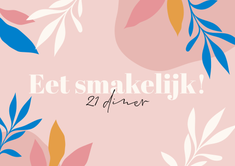 Placemat 21 diner vrolijk met bladeren