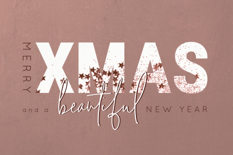 Beautiful zakelijke kerstkaart met Xmas en sterren