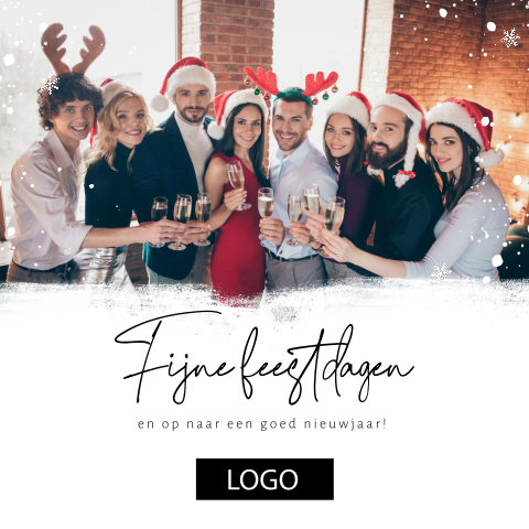 Zakelijke kerstkaart met ruimte voor een grote foto