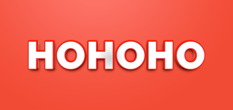 Strakke zakelijke kerstkaart ho ho ho met eigen logo