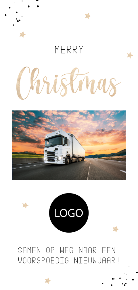 Logistiek en transport zakelijke kerstkaart met foto