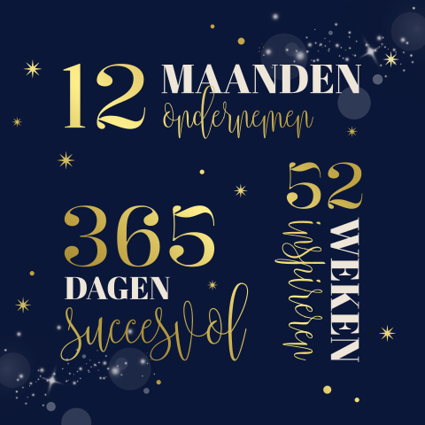 Sprankelende typografische zakelijke kerstkaart met folie en sterren