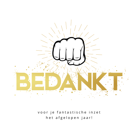 Zakelijke bedankt kerstkaart met boks