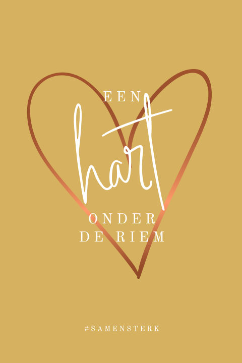 Zakelijke bedankkaart hart onder de riem