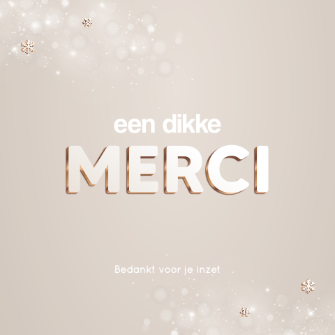 Zakelijke kerstkaart merci voor bedrijven