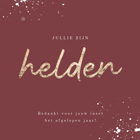 Corona helden zakelijke kerstkaart