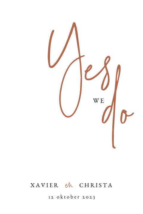 Cleane trouwkaart Lovely Lettering