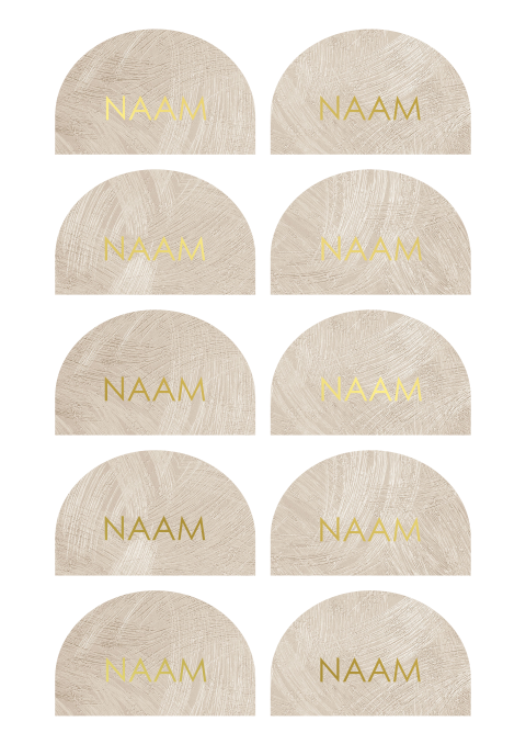 naamkaartjes foliedruk stijlvol boog