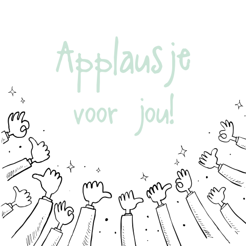 Zakelijke bedankkaart applausje en duimen omhoog