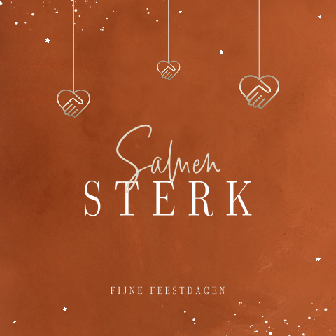 Samen sterk zakelijke kerstkaart voor bedrijven