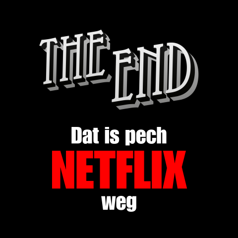 Netflix bedankkaart the end