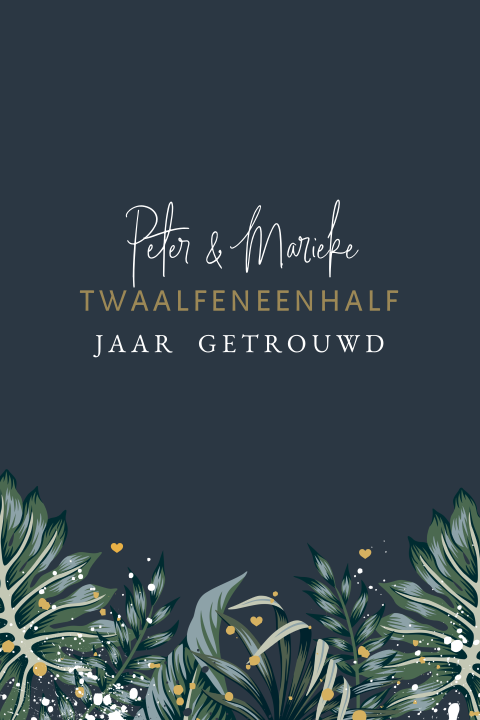 Botanische 12,5 jaar getrouwd uitnodiging