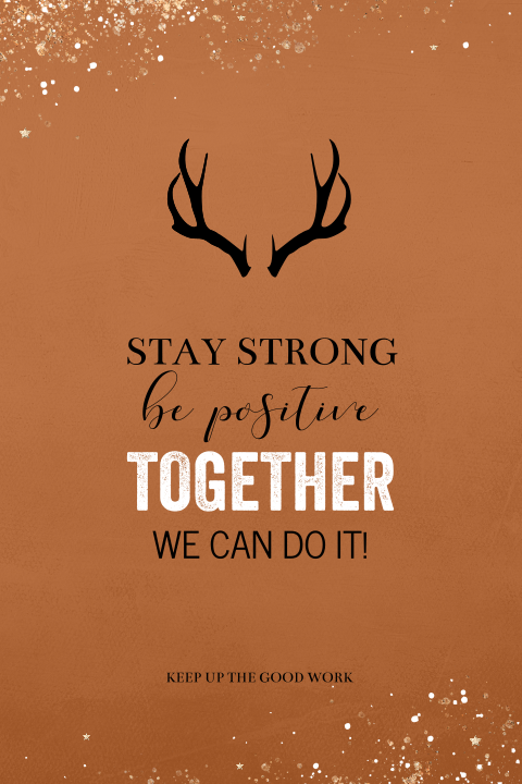 Hippe zakelijke corona kerstkaart "Stay strong"