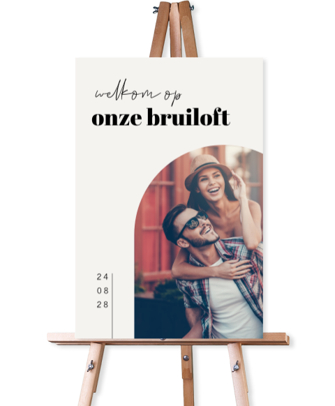 Foto welkomstbord bruiloft