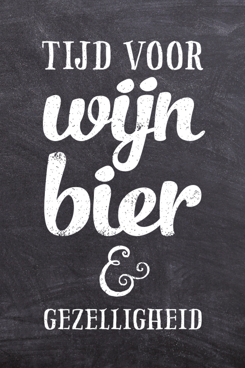 Originele uitnodiging feestje - Tijd voor wijn en bier