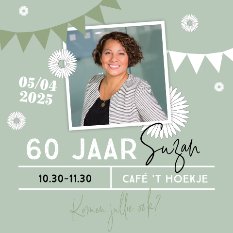 Vrolijke uitnodiging vrouw 60 jaar met slingers