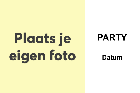 Liggende uitnodiging met foto maken