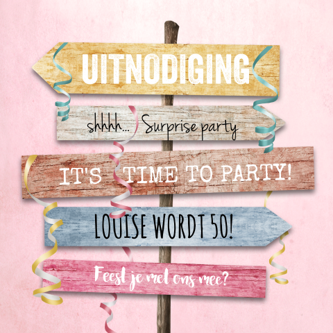 Surprise party uitnodiging 50 jaar